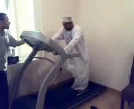 Arab Man on Treadmill